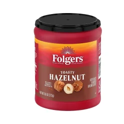Coffee<Folgers Toasty Hazelnut Ground Coffee, 9.6 oz. (2550011037)
