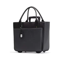 Francine Collection Florence Faux Leather Tote Bag, Black (FLORLRT-01)