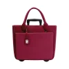Francine Collection Florence Faux Leather Tote Bag, Burgundy (FLORLRT-02)