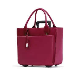 Francine Collection Florence Faux Leather Tote Bag, Burgundy (FLORLRT-02)