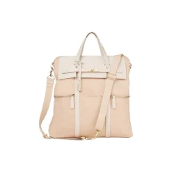 Backpacks<Francine Collection Highline Convertible Laptop Cross-body Backpack/Tote, Tan (ZFB14TANHIGHLINE)