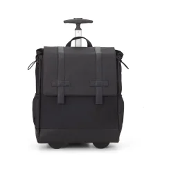 Backpacks<Francine Collection Wheels Up Laptop Backpack, Black (BKBUDGRL_SM)