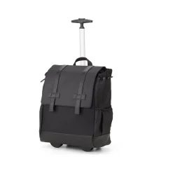 Backpacks<Francine Collection Wheels Up Laptop Backpack, Black (BKBUDGRL_SM)