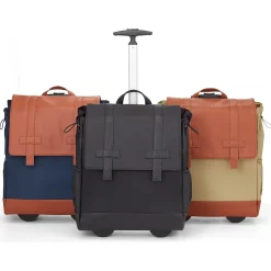 Backpacks<Francine Collection Wheels Up Laptop Backpack, Black (BKBUDGRL_SM)