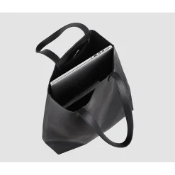 Francine Collection s Made Easy Leather 15.6 Laptop Tote, Black (FCTBLKMADE)