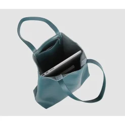 Francine Collection s Made Easy Leather 15.6 Laptop Tote, Green (FCTGRMADE)