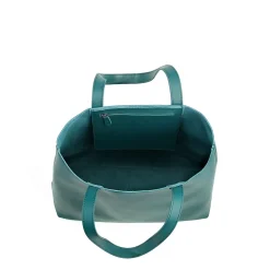 Francine Collection s Made Easy Leather 15.6 Laptop Tote, Green (FCTGRMADE)