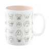Fringe Doodle Dog Ceramic Coffee Mug, 16 oz., White/Blush (399078)