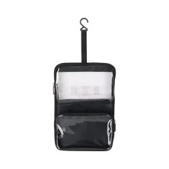 G Force 6.75" 12-Piece Plastic Toiletry Bag Kit, Black/Clear (36023)