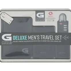 G Force XPLORER RFID Passport Holder, Carbon Black, 4/Set (26719-CARBON)