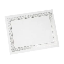 Best Certificates, 8.5" x 11", White/Silver, 15/Pack (74938) Awards & Certificates