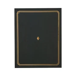 Discount Certificate Holders, 8.5" x 11", Black/Gold, 6/Pack (35003) Awards & Certificates