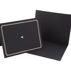 Discount Certificate Holders, 8.5" x 11", Black/Gold, 6/Pack (35003) Awards & Certificates