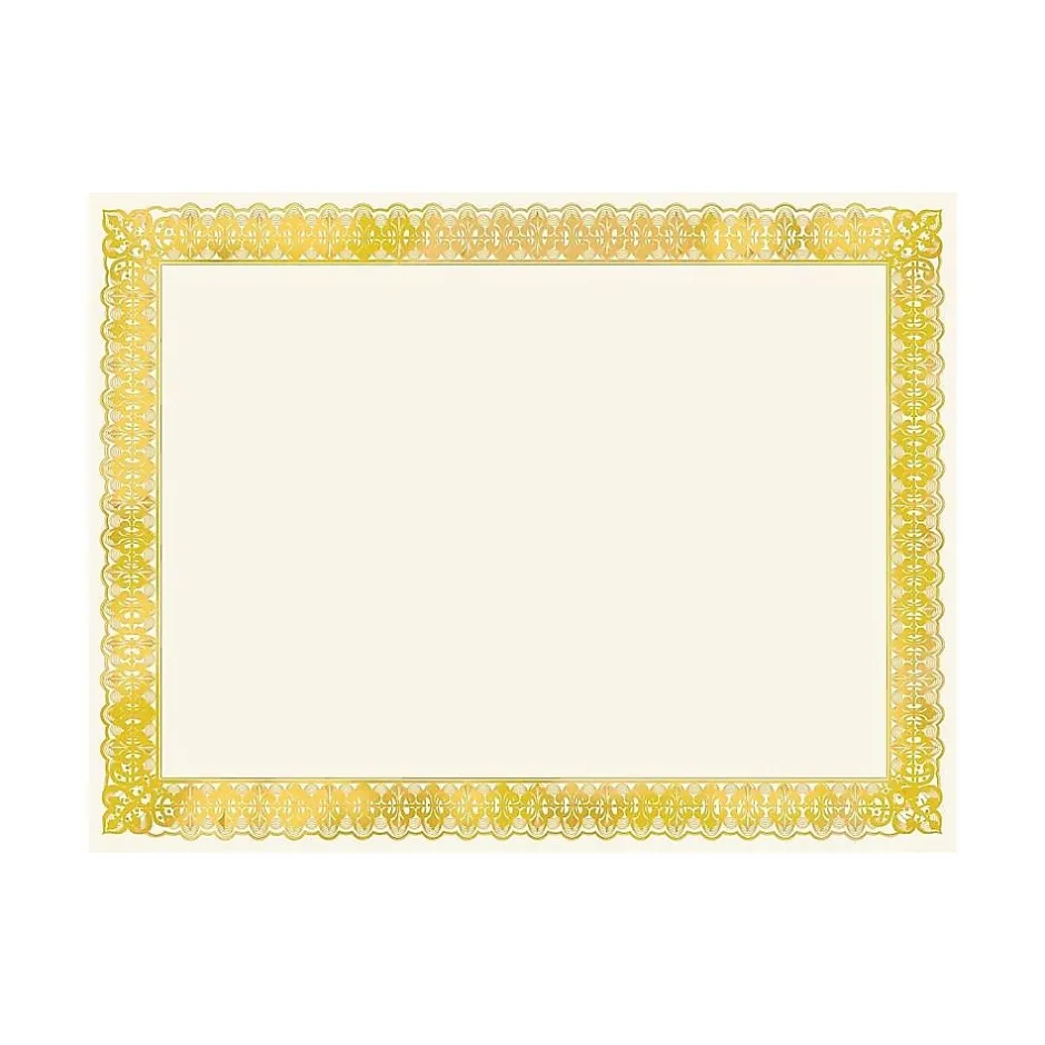 Best Certificates, 8.5" x 11", Ivory/Gold, 15/Pack (36004-S) Awards & Certificates