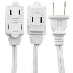 Extension Cords<GE 12' Extension Cord, 3-Outlet, White (JAS51954)