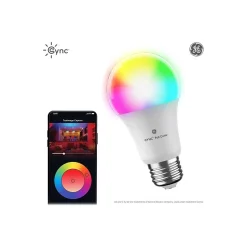 Smart Bulbs<GE Cync Wi-Fi 60W Equivalent A19 LED Smart Light Bulb, Full-Color (93128981)