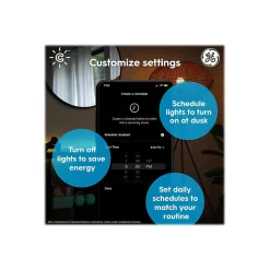 Smart Bulbs<GE Cync Wi-Fi 60W Equivalent A19 LED Smart Light Bulb, Full-Color (93128981)