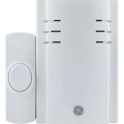 Surge Protectors & Power Strips<GE JAS19298 Push-Button Plug-in Door Chime with 2 Melodies