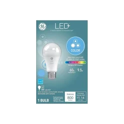 Smart Bulbs<GE LED+ 60W Equivalent A19 Smart Light Bulb, Color-Changing (93100205)