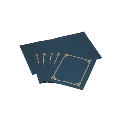 Hot Certificate Holders, 8.5" x 11", Navy Blue, 6/Pack (GEO45332) Awards & Certificates