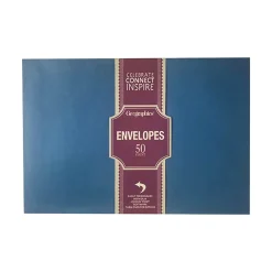 Geographics Gummed A9 Greeting Card Envelopes, 5.75" x 8.75", Blue, 50/Pack (48463)* Business