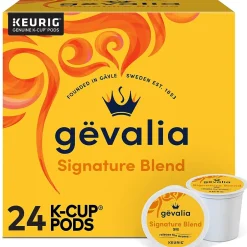 Keurig K-Cups<Gevalia Signature Blend Coffee Keurig® K-Cup® Pods, Light Roast, 24/Box (5305)
