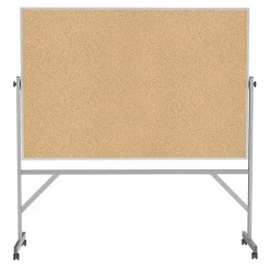 Clearance 4' H x 6' W Reversible Cork Bulletin Board with Aluminum Frame (ARKK46) Bulletin