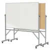 Clearance 4' H x 6' W Reversible Cork Bulletin Board/Whiteboard with Aluminum Frame (ARMK46) Bulletin