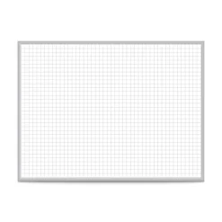 Best 1" x 1" Grid Whiteboard, 4'H x 8'W (GRPM221G-48) Dry Erase