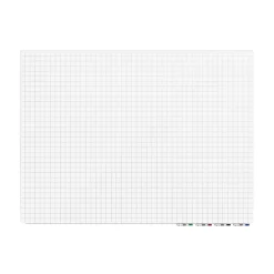 Aria Grid Glass Dry-Erase Whiteboard, 2'H x 3'W (GRPARIASN21G-23) Dry Erase