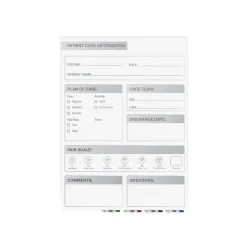 Outlet Aria Patient Room Magnetic Glass Dry-Erase Whiteboard, 3'H x 2'W (GRPARIASM11P-23) Dry Erase