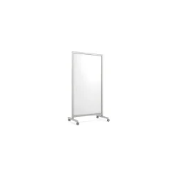 EZ Magnetic Glass Mobile Dry-Erase Whiteboard, Aluminum Frame, 75"H x 38"W (EZ1MA7538WH) Dry Erase