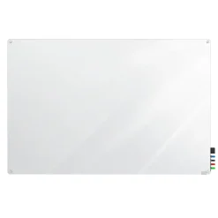 Harmony Glass Whiteboard with Radius Corners, 4'H x 5'W (HMYRN45WH) Dry Erase