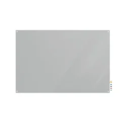 Best Harmony 4'H x 6'W Glass Whiteboard with Square Corners, Gray (HMYSN46GY) Dry Erase