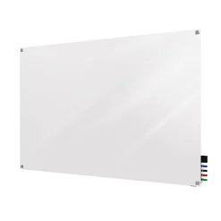 Outlet Harmony 4'H x 6'W Magnetic Glass Whiteboard with Square Corners, White (HMYSM46WH) Dry Erase