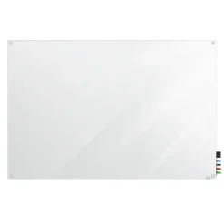 Outlet Harmony 4'H x 6'W Magnetic Glass Whiteboard with Square Corners, White (HMYSM46WH) Dry Erase