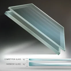 Outlet Harmony 4'H x 6'W Magnetic Glass Whiteboard with Square Corners, White (HMYSM46WH) Dry Erase