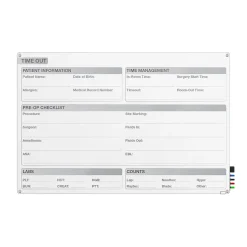 Harmony OR Time Out Glass Dry-Erase Whiteboard, 2'H x 3'W (GRPHMYRN12T-23) Dry Erase