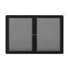 Sale Ovation Fabric Enclosed Bulletin Board, Black Frame, 3'H x 4'W (OVK2-F91) Bulletin