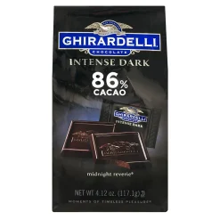 Chocolate<Ghirardelli Intense Dark 86% Cacao Dark Chocolate Candy Bar, 4.12 oz., 3/Bag (300-01033)