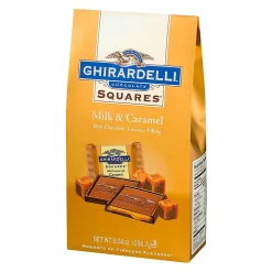 Chocolate<Ghirardelli Squares Milk & Caramel Milk Chocolate Candy Bar, 9.04 oz., 2/Pack (300-01034)