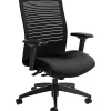 Outlet GIS Loover Mid-Back Weight Sensing Tilter Task Chair, Mesh/Fabric, Black/Coal Office Chairs
