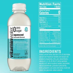 Bottled Water<smartwater Glaceau Vitaminwater Zero Squeezed Lemonade Energy Drink 16.9 Fl. Oz., 24/Carton (00786162003508)