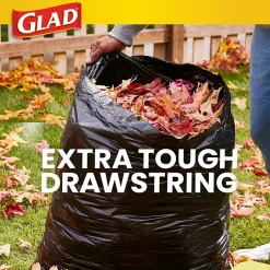 Glad 39 Gallon Lawn & Leaf Bags, Black, 12 Bags/Box (70028)