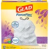 Glad ForceFlex Tall Kitchen Drawstring Trash Bags, 13 Gallon, Gain Lavender with Febreze Freshness, 110 Count (79157)