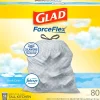 Glad ForceFlex Tall Kitchen Drawstring Trash Bags, 13 Gallon, Fresh Clean scent with Febreze Freshness, 80/Box(78534)