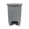 Glad Plastic Step Trash Can, 13-Gallon, Gray (GLD-74131-1)