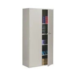 New 9300 72" Steel Storage Cabinet with Four Shelves, Light Gray (9336-S72L-LGR) Storage Cabinets