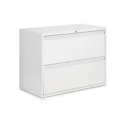 Best 9300 Plus Series 2-Drawer Lateral File Cabinet, Locking, Letter/Legal, Designer White, 36" (TD9336P-2F1H-DWT) File Cabinets