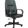 Discount Arno Leather Executive High-Back Chair, Black (4003BK450550) Office Chairs